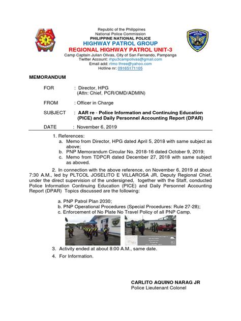 aar meaning in pnp|AAR PICE and DPAR Nov. 6, 2019 .